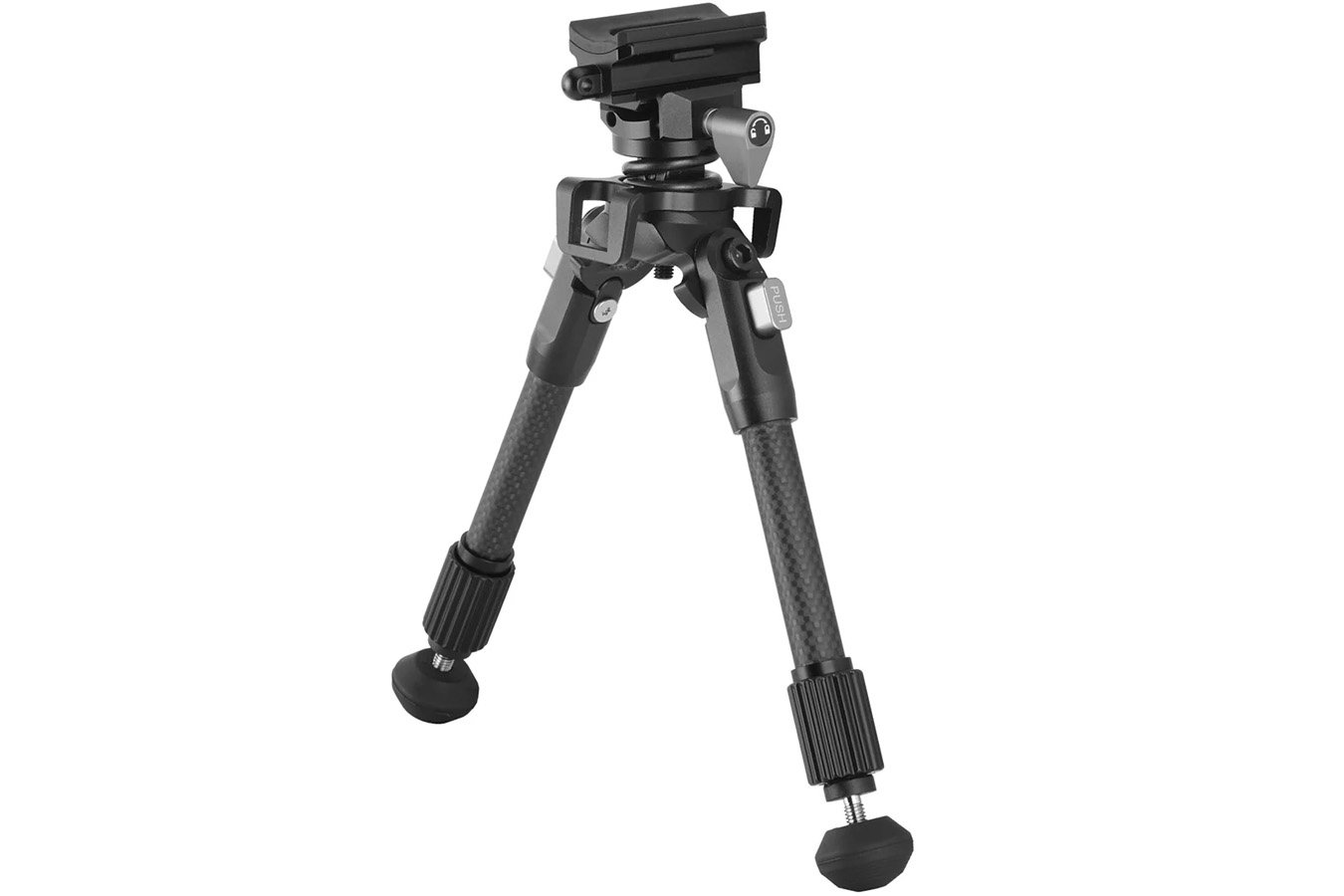 VANGUARD Equalizer 1QS Carbon Fiber Pivoting BiPod with Picatinny Rail System